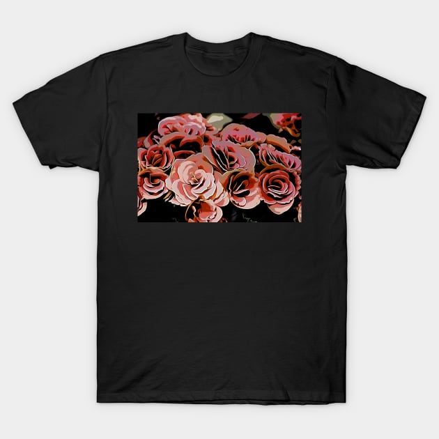 Pink Flowers T-Shirt by Colin-Bentham